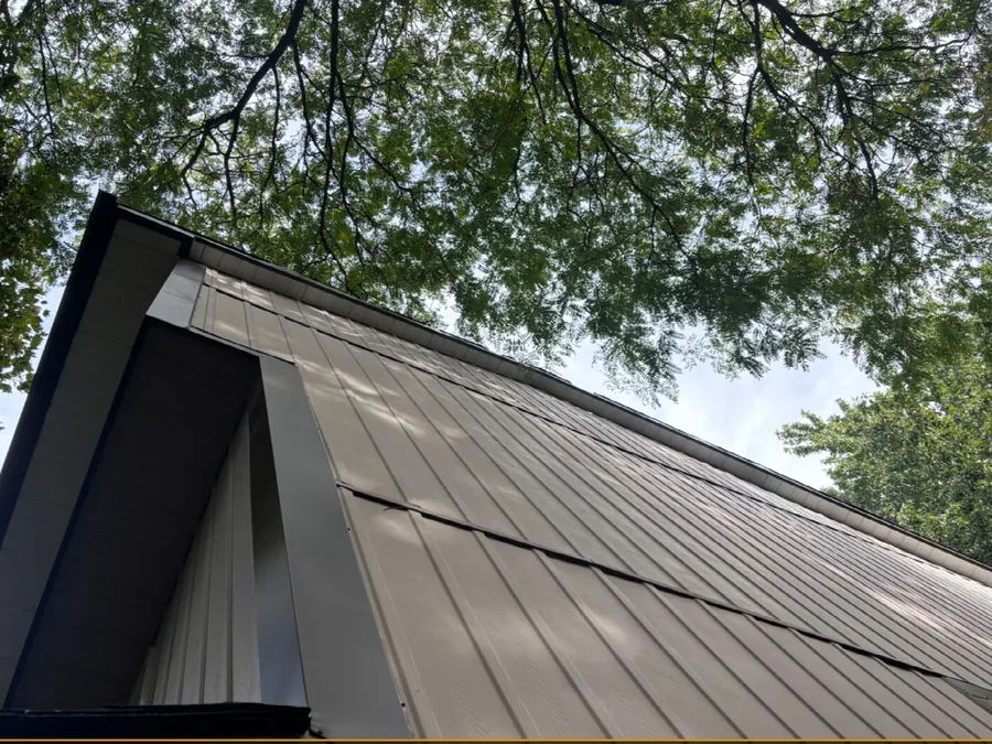 Shingles broken off by storm damage
